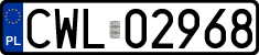 License plates of Poland, Regular car plates