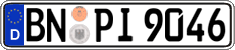 German license plate, Regular plates