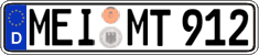 German license plate, Regular plates