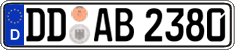 German license plate, Regular plates