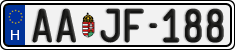 license plates of Hungary, Regular plates (2022)