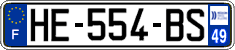 French license plate, SIV (ordinary)