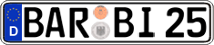 German license plate, Regular plates