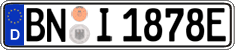 German license plate, Electric vehicles