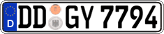 German license plate, Regular plates