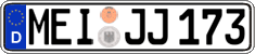 German license plate, Regular plates