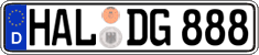 German license plate, Regular plates