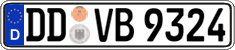 German license plate, Regular plates