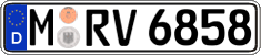 German license plate, Regular plates