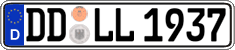 German license plate, Regular plates