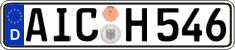 German license plate, Regular plates