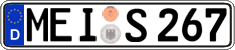German license plate, Regular plates