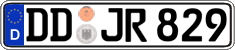 German license plate, Regular plates