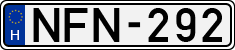license plates of Hungary, Cars (1990)