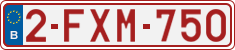 License plate of Belgium, Regular plates (2010)