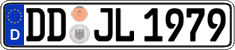 German license plate, Regular plates