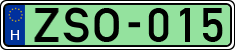 license plates of Hungary, Electric vehicles (1990)
