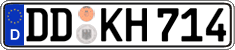 German license plate, Regular plates
