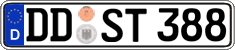 German license plate, Regular plates