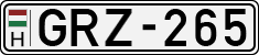 license plates of Hungary, Cars (1990)