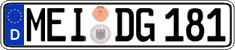 German license plate, Regular plates
