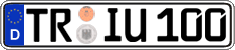German license plate, Regular plates