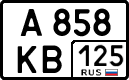 License plate Russia, Cars