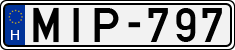 license plates of Hungary, Cars (1990)