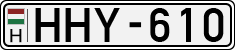 license plates of Hungary, Cars (1990)