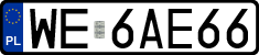 License plates of Poland, Regular car plates