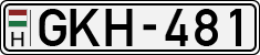 license plates of Hungary, Cars (1990)