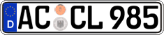 German license plate, Regular plates