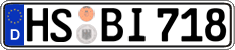 German license plate, Regular plates