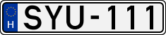 license plates of Hungary, Cars (1990)