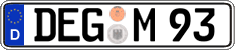 German license plate, Regular plates
