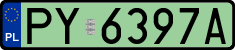 License plates of Poland, Electric vehicles