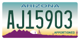 Arizona, Apportioned (AB-12345/AB12345)