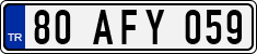 License plate of Turkey, Regular plates
