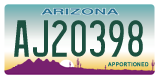 Arizona, Apportioned (AB-12345/AB12345)