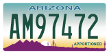 Arizona, Apportioned (AB-12345/AB12345)