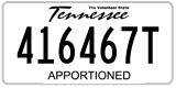 Tennessee, Apportioned