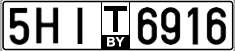 License plate Belarus, Transit plates (2004)