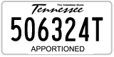 Tennessee, Apportioned