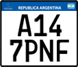 License plate of Argentina, Motorcycles (Mercosur, A123BCD)