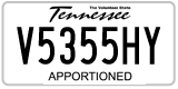 Tennessee, Apportioned
