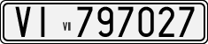 License plate of Italy, Cars (1927 year series)