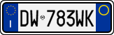 License plate of Italy, Cars (1994 year series)