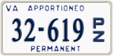Virginia, Apportioned Tractor  (12-345 P/A)