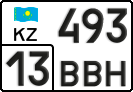 License plate Kazakhstan, Private owners (2012)
