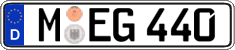 German license plate, Regular plates